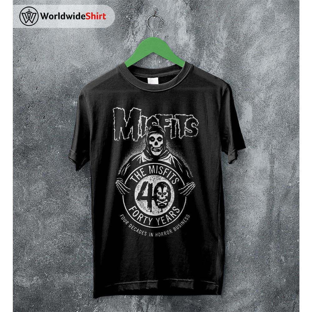 Misfits Forty Years Anniversary Classic Rock Punk Band Music T-Shirt